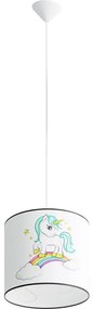 Sollux SL.1412 - Gyerek csillár zsinóron UNICORN 1xE27/15W/230V átm. 30 cm