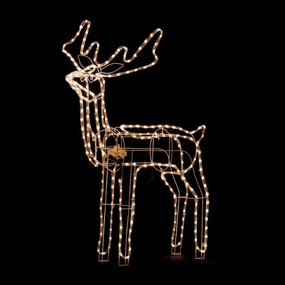 Sárga LED fényű rénszarvas MEDIUM, 90 cm