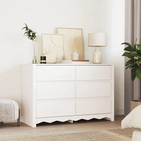 Fiókos szekrény &quot;&quot;DRAMMEN&quot;&quot; Fehér 111x43x73,5 cm Tömbfa