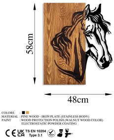 Fa fali dekoráció, Horse 1