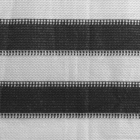 antracitszürke-fehér HDPE erkélynapellenző 120 x 300 cm