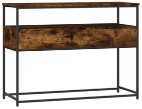 füstös tölgy színű szerelt fa tálalóasztal 100x40x75 cm