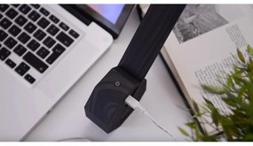 Fekete LED asztali lámpa (magasság 38 cm) Octagon One – Gingko