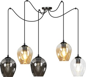 Emibig modern függeszték level fekete emi759/5