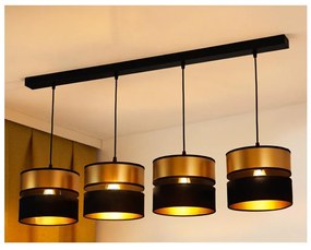 Brilagi - Csillár zsinóron ROYAL 4xE27/15W/230V fekete/arany