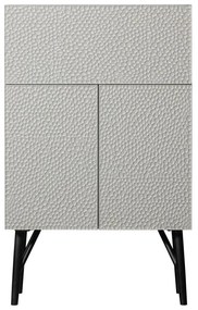 Világosszürke mangófa bortartó szekrény 90x146x46 cm Carved – WOOOD