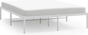 vidaXL fehér fém ágykeret 140 x 200 cm