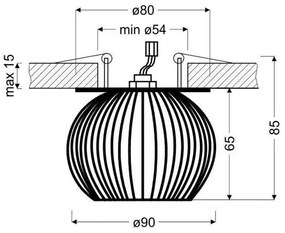 Beépíthető spotlámpa SK 93 1xG9/40W/230V fehér