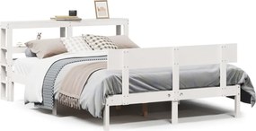 vidaXL fehér tömör fenyőfa ágy matrac nélkül 150 x 200 cm