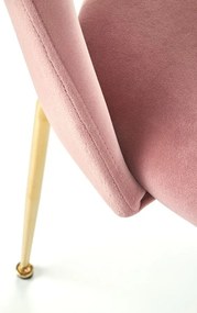 K-385 étkezőszék Világos rózsaszín bársony szövet