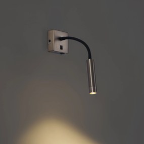 2 db modern antracit fali lámpa USB-C-vel - Gosna