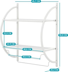 Falra szerelhető törölközőtartó