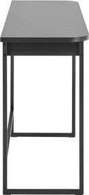 Fekete konzolasztal kőrisfa dekorral 40x140 cm Darlington – Actona