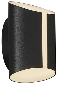 NORDLUX Grip kültéri fali lámpa, fekete, beépített LED, 9W, 830 lm, 2118201003