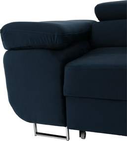 Sarokülőgarnitúra, kék, jobbos kivitel, AMARETA