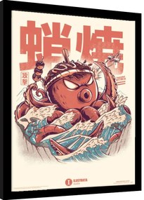 Keretezett poszter Ilustrata - Takoyaki Attack