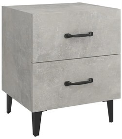 2 db betonszürke éjjeliszekrény 40 x 35 x 47,5 cm