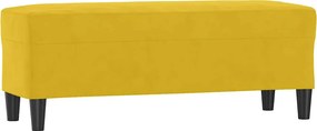 vidaXL sárga bársony pad 100 x 35 x 41 cm