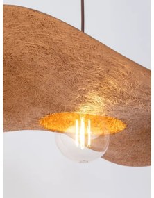 Csillár zsinóron KAPELLO 1xE27/60W/230V átm. 55 cm barna/réz
