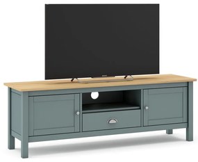 Szürkészöld borovi fenyő TV-állvány 158x53x40 cm Misti – Marckeric