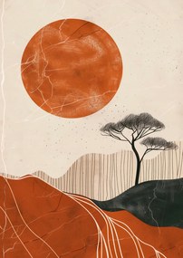 Poszter 29,7x42cm Afrikai naplemente