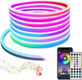 Led szalag szett 10m Rgb 5050 Smart Bluetooth alkalmazás távirányító