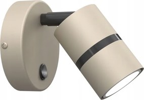 Fali Lámpa Aurora Black Bézs Spot Állítható Led Kapcsolóval