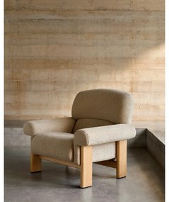 Bézs zsenília fotel Nema – Kave Home