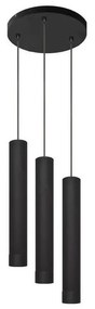 LED Csillár zsinóron TUBA 3xGU10/4,8W/230V fekete
