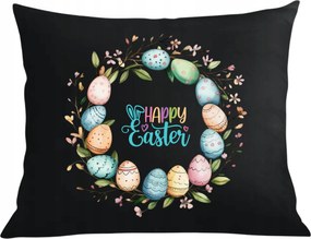 Húsvéti párna párnahuzat Húsvéti koszorú színes Happy Easter