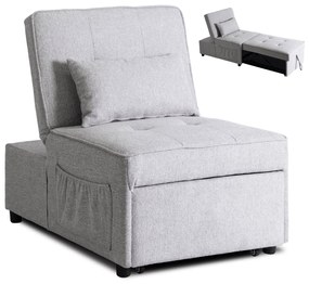 Ágyazható Fotel Szürke Színben. IBERIS 67 cm