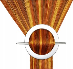 Függöny Spagetti Függöny 100x250 narancs barna sárga