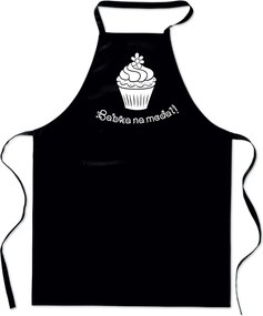 Fekete Kötény Nyomtatott Konyhai Útifű Női Ajándék