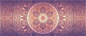 Kép - Mandala lila színátmeneten (120x50 cm)