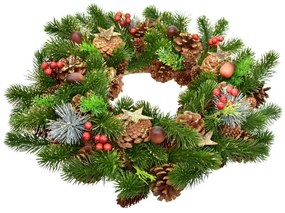 Karácsonyi díszes fenyő koszorú Winter Dream, 40cm