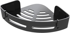 Függő Fürdőszobai Polc Sarok Fém Fekete Zuhanykabinhoz