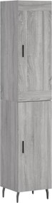 vidaXL szürke sonoma szerelt fa magasszekrény 34,5 x 34 x 180 cm