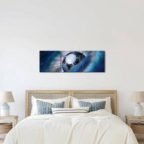 Kép - Futball a térben (órával) (90x30 cm)