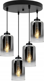 Mennyezeti Lámpa Lógó Csillár Glamour Fekete Plafon Üveg Loft Asztal