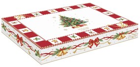 Karácsonyi porcelán ovális kínáló tál 25x17 cm díszdobozban Christmas Tale