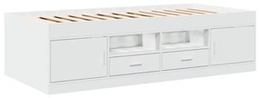 fehér kanapéágy fiókkal matrac nélkül 100x200 cm