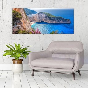 Kép - Navagio strand, Görögország (120x50 cm)