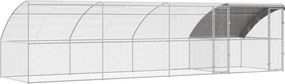 vidaXL Csirkeketrec 4 pcs Ezüst 800 x 200 x 200 cm Acél és PE