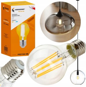 Dekorációs Led izzó E27 12W 3000K átlátszó Vergionic