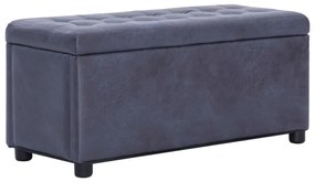 szürke művelúr tárolózsámoly 87,5 cm