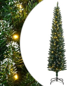 vidaXL vékony műkarácsonyfa 150 LED-del 120 cm