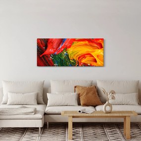 Kép - Kékítő absztrakció ecsettel (120x50 cm)