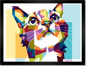 Poszterek keretben 40x30 Absztrakt macska