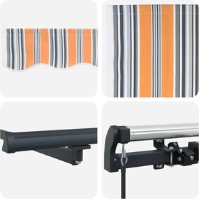 Behúzható napellenző Sokszínű 300 x 250 cm Poliészter és acél
