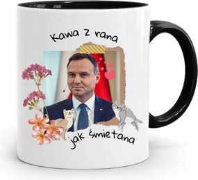 Bögre Fekete Elnök Andrzej Duda Kávé Reggel